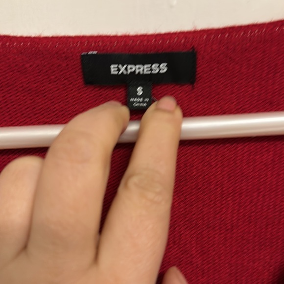 NWOT EXPRESS Woollen Mini dress with V-Neck and sleeves with pockets! Size UK S - Picture 4 of 13